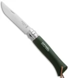 Opinel No 8 Trekking Stainless Steel Folding Knife Green Oak (3.25" Satin)