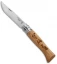 Opinel No. 8 Stainless Steel Folding Knife Oak (3.25" Satin) #8 SS Trout