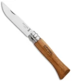 Opinel Knives No. 6 Stainless Steel Knife Oak (2.9" Satin) #6 SS