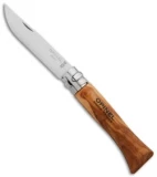 Opinel Knives No. 6 Stainless Steel Knife Olivewood (2.9" Satin) #6 SS