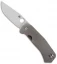 Spyderco Slysz Bowie Frame Lock Knife Titanium (3.375" Stonewash) C186TIP