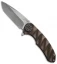 Curtiss Knives F3 Knife Knurled Bronze Titanium Flipper (3.5" Stonewash) M2