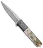 Chuck Gedraitis Stiletto Flipper Knife Gold Lip Pearl (3.625" Satin)