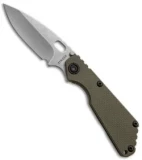Strider SnG 3/4 Green G10 Folding Knife (3.5" Stonewash Plain) S30V
