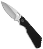 Strider SnG 3/4 Black G10 Folding Knife (3.5" Stonewash Plain) S30V