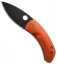 Deviant Blades Chinese Friction Folder Orange G10 Knife (3" Black Plain)