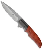 Jason Clark Custom Drop Point Flipper Zirconium Bolster Knife (3.5" Satin)