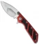 Microtech DOC Flipper Knife Red Aluminum (3.75" Satin) 153-4RD