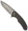 Curtiss Knives F3 Knife Knurled Flipper Folder (3.5" Stonewash Plain)