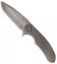 Curtiss Knives F3 Knife Titanium Flipper Folder (4" Stonewash Plain)