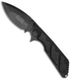 Microtech DOC Blackout Flipper Knife Aluminum Folder (3.75" Plain) 153-1T