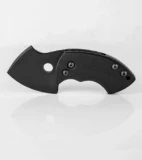 TuffKnives Death Toad #1 Smooth G-10 Friction Folder Knife (2.1" Black)