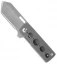 Brad Zinker Mini Tanto Flipper Knife Titanium Framelock (2" Matte)