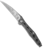 Brad Zinker Wharncliffe Knife Titanium Framelock Flipper (3.5" Damascus)