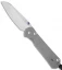 Chris Reeve Large Sebenza 21 Insingo Knife w/ Double Lug (3.625" Stonewash)