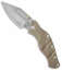 Sniper Bladeworks LPC Framelock Folder Titanium Pattern Knife (3.75" Plain)