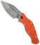 Sniper Bladeworks LPC Framelock Folder Orange Knife (3.75" Bead Blast Plain)
