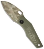 Strider SJ75 Mini Double Digi Titanium Framelock Knife w/ Green G10 (3" Plain)
