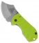A.R.S. Flip Shank Folder Toxic Green G-10 Knife (2" Stonewash  Plain)