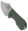 A.R.S. Flip Shank Folder OD Green G-10 Knife (2" Stonewash Plain)