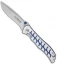 Fox Knives Terzuola Blue Folder Knife (3.25" Bead Blast) T1/2