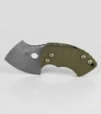 TuffKnives War Toad OD Green Integral Friction Folder Knife (2.1" Acid SW)