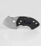 TuffKnives War Toad Black G-10 Titanium Friction Folder Knife (2.1" Mirror)