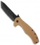 Emerson Roadhouse BT Desert Tan G-10 Folding Knife (3.8" Black Plain)