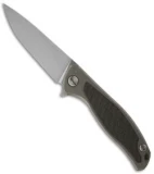 Shirogorov Model 95 Knife Titanium Flipper w/ Carbon Fiber (3.75" Plain)
