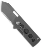 Brad Zinker Mini Tanto Flipper Knife Titanium Framelock (1.75" Plain)