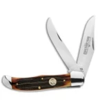 Queen Cutlery Premium Trapper Knife 5.25" Aged Honey Amber Bone 39-ACSB