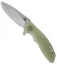 Hinderer Knives XM-18 3.5 Slicer Flipper Knife Translucent Green G-10 (SW)