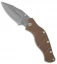 Sniper Bladeworks LPC Framelock Folder Brown Knife (3.75" Plain)