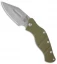 Sniper Bladeworks LPC Framelock Folder OD Green Knife (3.75" Bead Blast Plain)