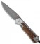 Chris Reeve Small Sebenza 21 Knife w/ Honduran Rosewood Inlay (2.94" Damascus)