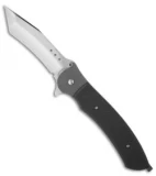 John Kubasek Modified Fighting Tanto Recurve Flipper Knife (4" Hand Satin)