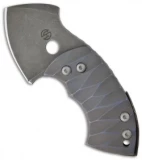 TuffKnives War Toad Friction Folder Knife Anzo Blue Full Ti (2.1" Plain)