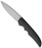 Jason Clark Custom Drop Point Framelock Flipper Black G10 Knife (3.75" Matte)