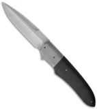 Jason Clark Custom Hybrid Drop Point Flipper Carbon Fiber Knife (3.625" Matte)