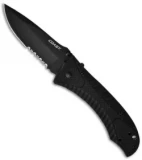 Coast Knives Dark Force II Double-Lock Knife (3.5" Black Serr) DX350