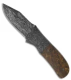 Burr Oak Knives First Responder Knife Vintage Rag Micarta (3.5" Damascus)