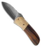 Burr Oak Knives Snub Nose Knife Ironwood/Mokume (2.9" San Mai)