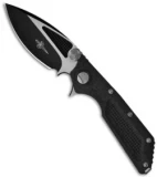 Marfione Strider Custom DOC Manual Flipper Knife (3.75" Two-Tone Black Ceramic)