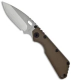 Strider SMF 3/4 Coyote Brown G-10 Folding Knife (3.9" Stonewash Plain)