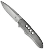 Jason Clark Custom Hybrid Drop Point Flipper Titanium Knife (3.625" Plain)