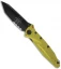 Microtech Socom Delta Zombie Green Tanto Folding Knife (4" Black Serr) 163-2Z