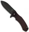 Sam Eddleman ESP Flipper Liner Lock Knife Black/Red Micarta (3" Acid Wash)