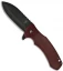 Sam Eddleman ESP Flipper Liner Lock Knife Red Micarta (3" Acid Wash)
