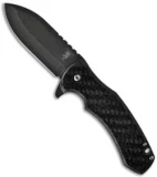 Sam Eddleman ESP Flipper Liner Lock Knife Carbon Fiber (3" Acid Wash)