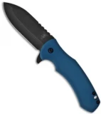 Sam Eddleman ESP Flipper Liner Lock Knife Blue G-10 (3" Acid Wash)